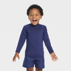 Toddler Rash Guard Top - Cat & Jack Navy Blue 3T